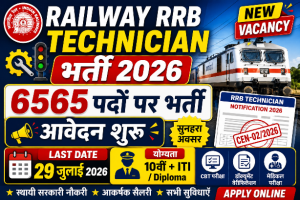 Read more about the article Railway RRB Technician Recruitment 2026: 6565 Posts Online Form, Apply Online Last Date 29 July