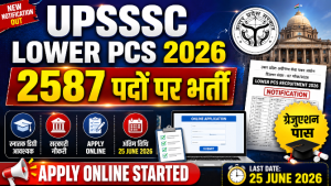 Read more about the article UPSSSC Lower PCS Recruitment 2026: 2587 Posts Online Form, Eligibility, Age Limit, Selection Process