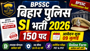 Read more about the article BPSSC Bihar Police SI Recruitment 2026: 150 पदों पर भर्ती, 09 जुलाई से आवेदन शुरू
