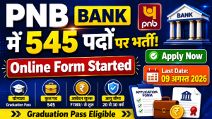 Read more about the article PNB Bank LBO Recruitment 2026: 545 पदों पर भर्ती, ऑनलाइन आवेदन शुरू, योग्यता व पूरी जानकारी